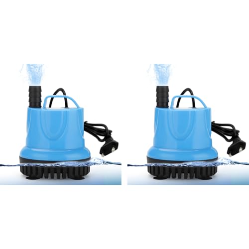 Qpets® 1800L/H Submersible Water Fountain Pump Mini 25W Aquarium Air for Pond Power Large Circulation with Suction Cup Bottom Fish Garden 2 PCS Qpets® 1800L/H Submersible Water Fountain Pump Mini 25W Aquarium Air for Pond Power Large Circulation with Suction Cup Bottom Fish Garden 2 PCS